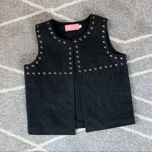 Junee Jr. Charcoal Grey Cashmere Felt Vest Size 6